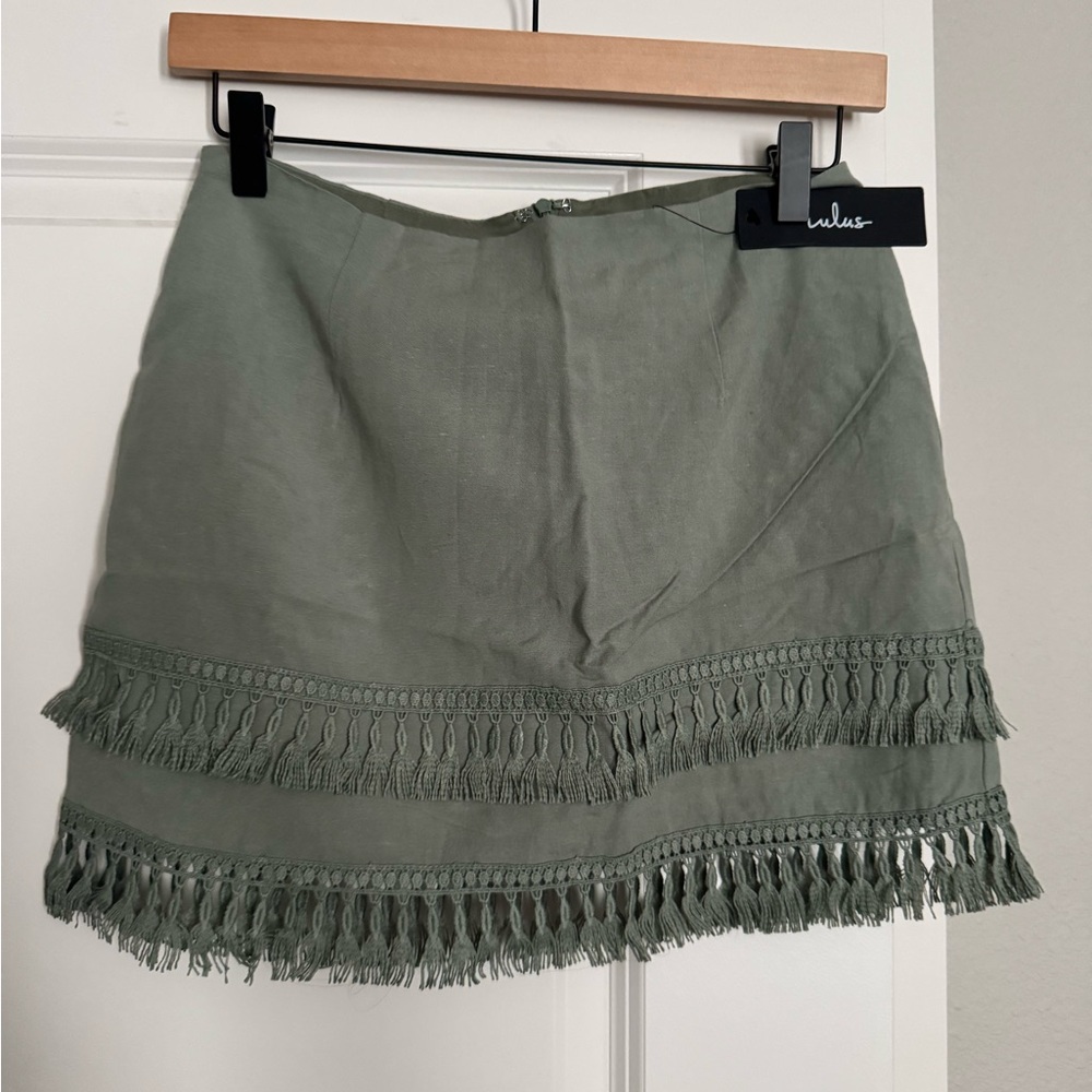 Lulus Fringe Skirt